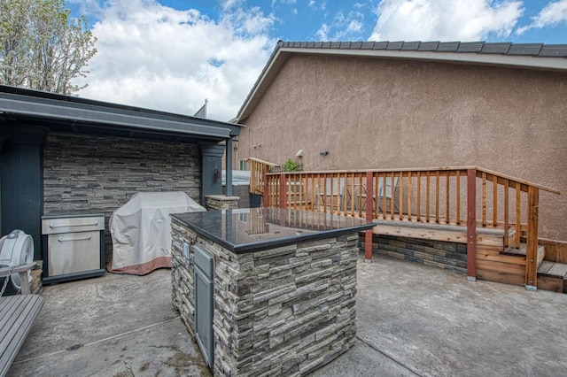 view of patio / terrace with grilling area and area for grilling