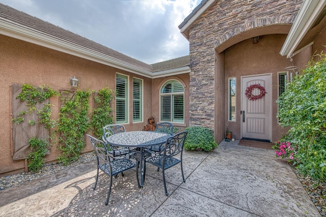 view of patio / terrace featuring outdoor dining area