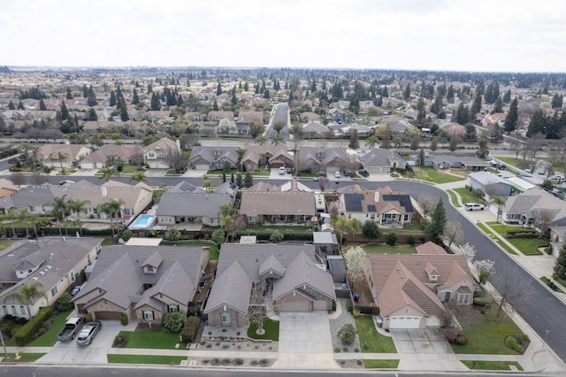 drone / aerial view with a residential view