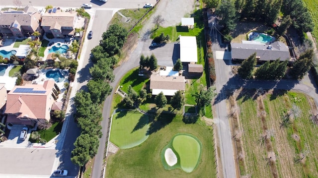 aerial view with a residential view