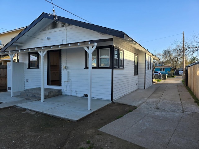 exterior space with fence