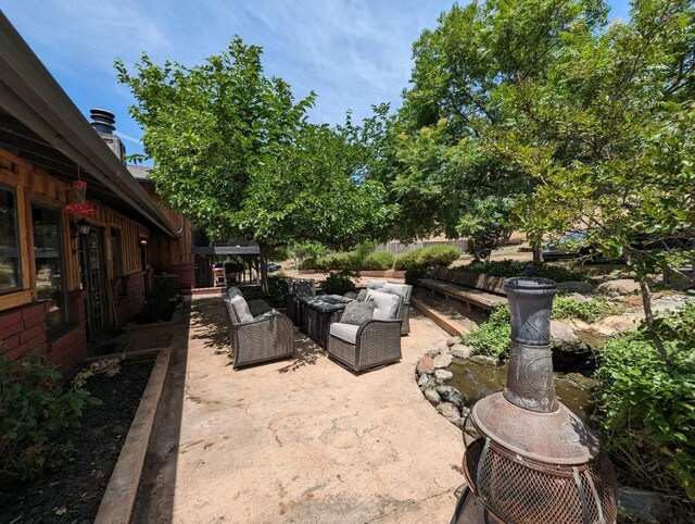 view of patio / terrace with an outdoor hangout area