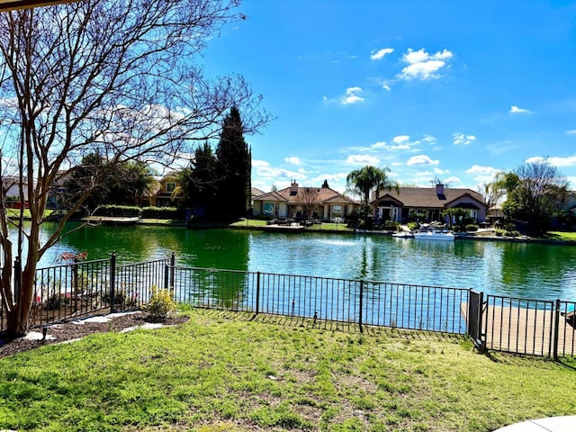 water view with fence