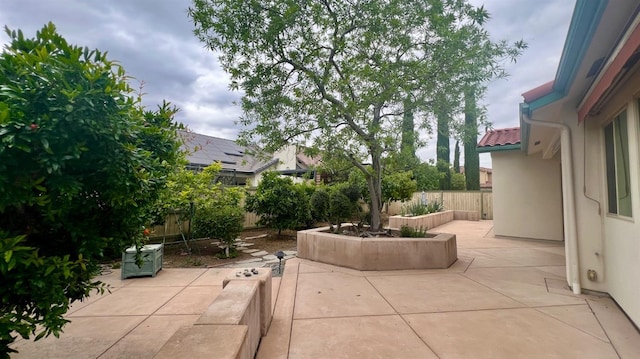 view of patio with a fenced backyard