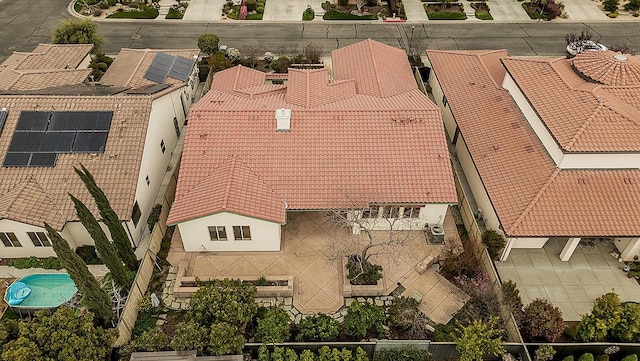 aerial perspective of suburban area