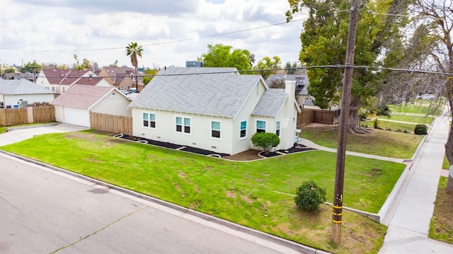 aerial view with a residential view