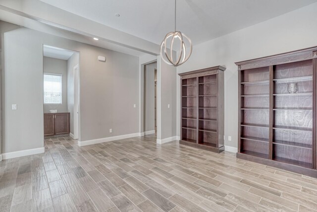 301 Pinnacle Dr W, Madera, CA 93636 - unfurnished room with light wood-type flooring, baseboards, and recessed lighting