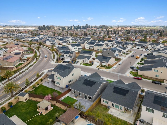 aerial view with a residential view