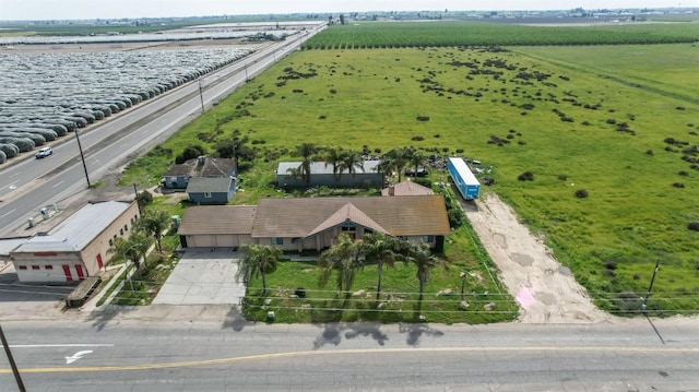 drone / aerial view with a rural view