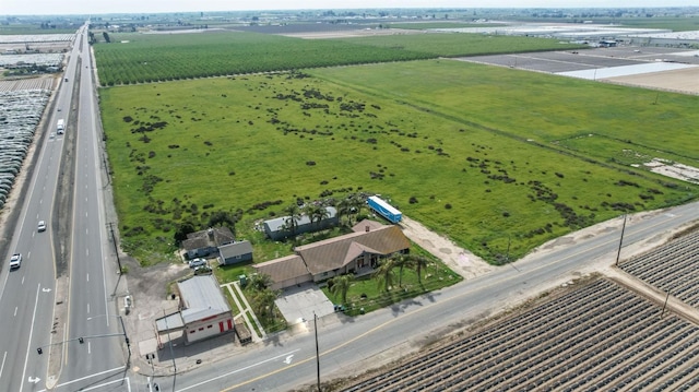 drone / aerial view with a rural view