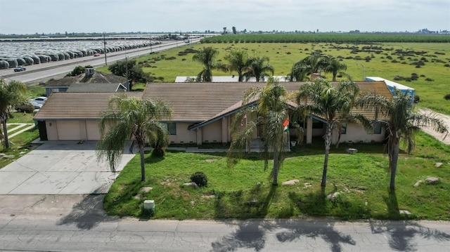 bird's eye view featuring a rural view