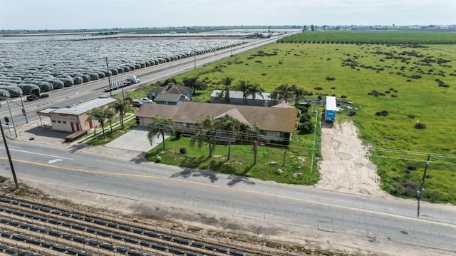 aerial view featuring a rural view