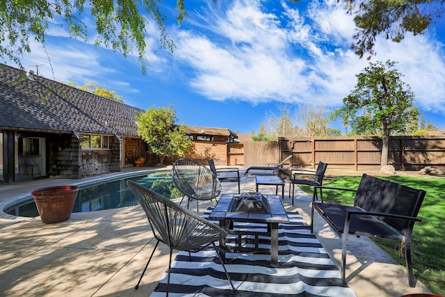 view of patio / terrace featuring a fenced backyard