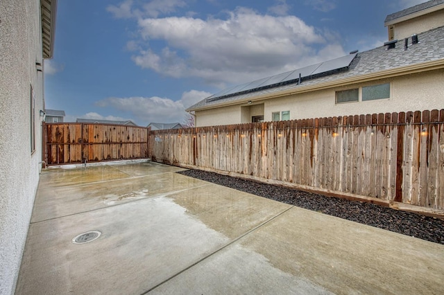 view of patio featuring a fenced backyard