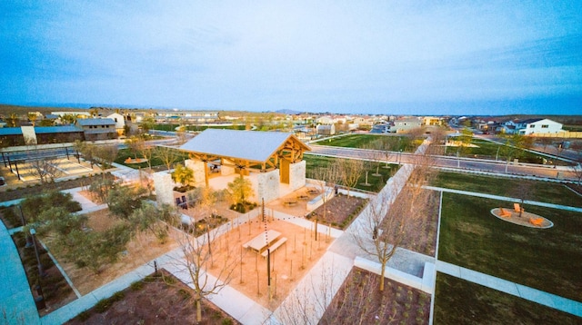 aerial view featuring a residential view