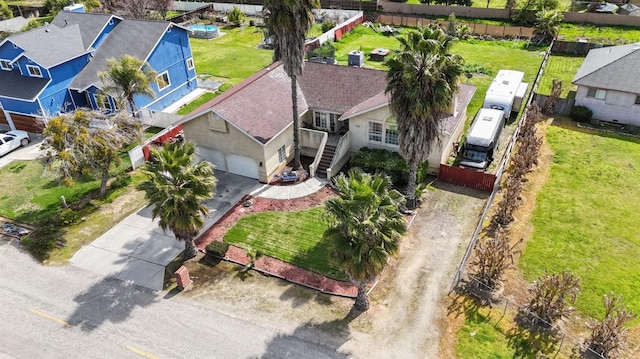 aerial view featuring a residential view