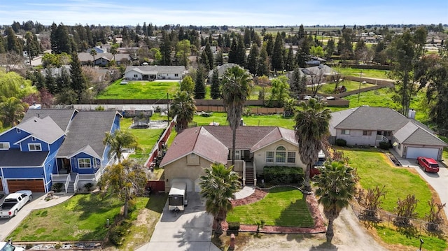 aerial view featuring a residential view