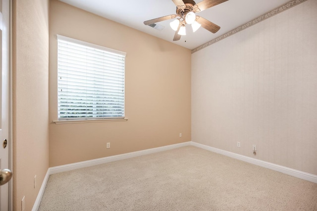 2565 Powers Ave, Clovis, CA 93619 - empty room with carpet floors, baseboards, a ceiling fan, and visible vents
