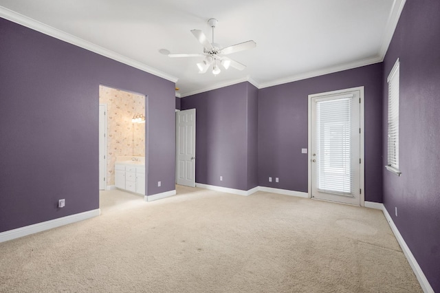 2565 Powers Ave, Clovis, CA 93619 - unfurnished bedroom with baseboards, ornamental molding, and carpet