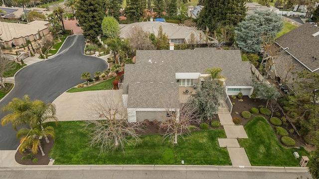 aerial view with a residential view