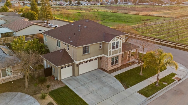 bird's eye view with a residential view