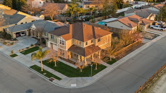 bird's eye view featuring a residential view