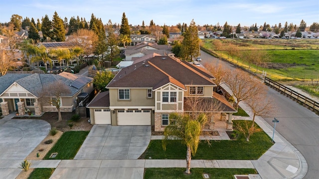 aerial view featuring a residential view