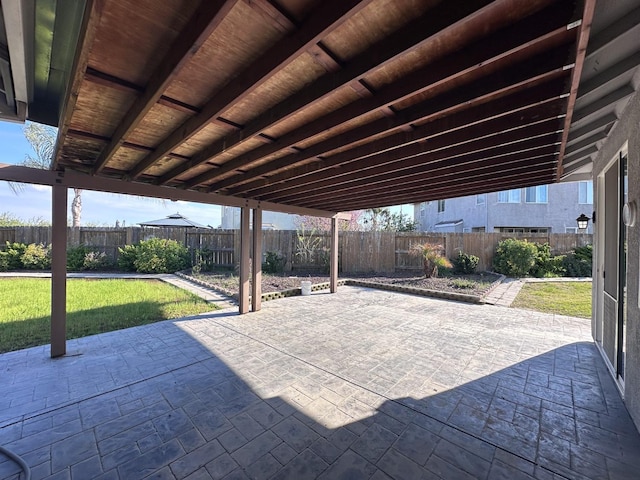 view of patio / terrace featuring a fenced backyard