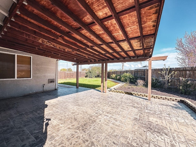 view of patio / terrace featuring a fenced backyard