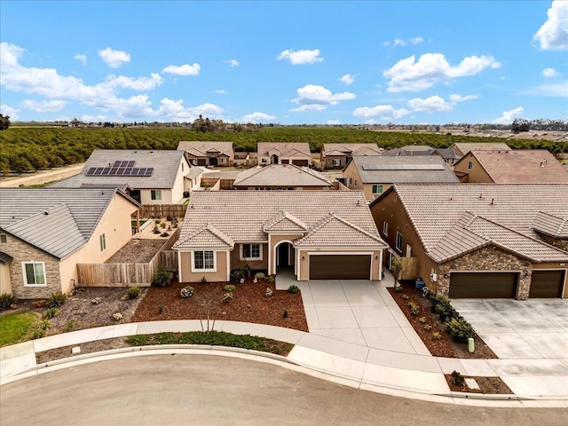 drone / aerial view featuring a residential view