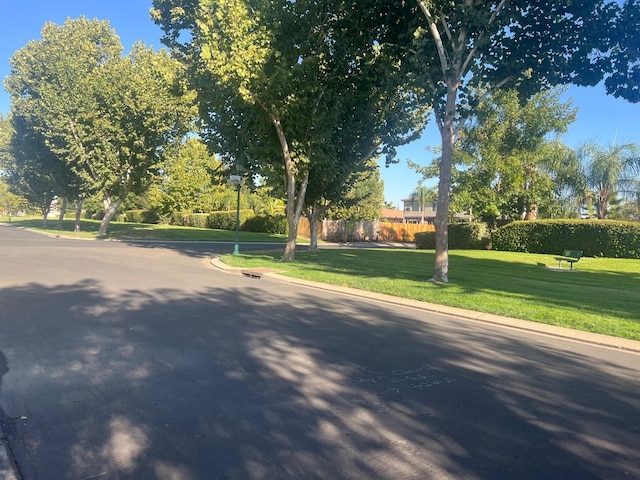 view of road with curbs