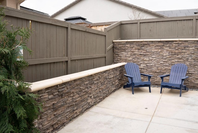 view of patio / terrace featuring a fenced backyard
