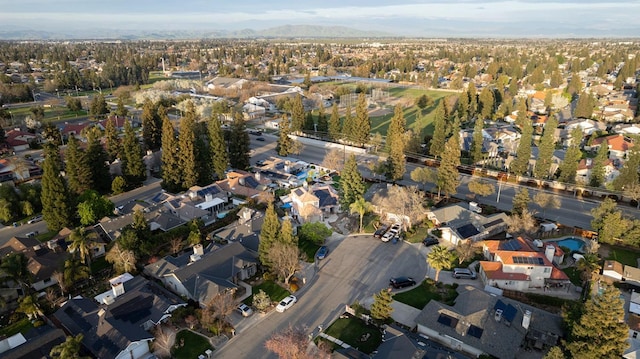 aerial view with a residential view