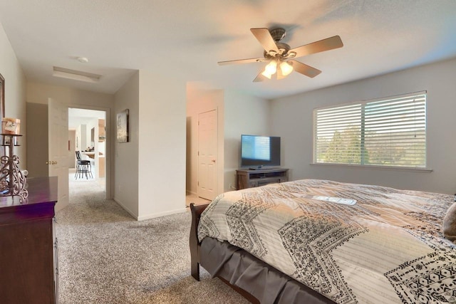 29878 Deer Trail Ln, Coarsegold, CA 93614 - carpeted bedroom with baseboards and ceiling fan