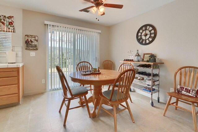 29878 Deer Trail Ln, Coarsegold, CA 93614 - dining room featuring baseboards and a ceiling fan
