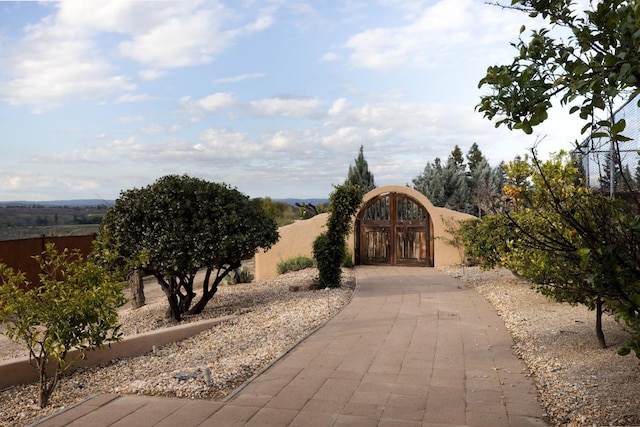 exterior space featuring fence