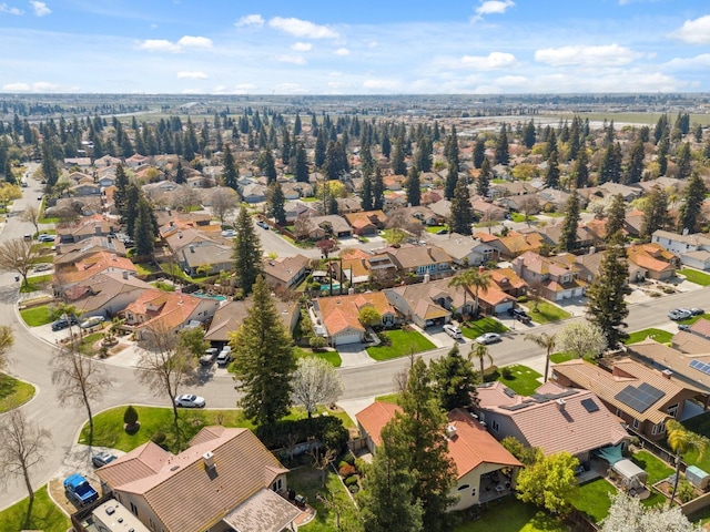 aerial view with a residential view