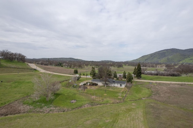 view of mountain feature featuring a rural view