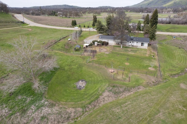 bird's eye view featuring a rural view