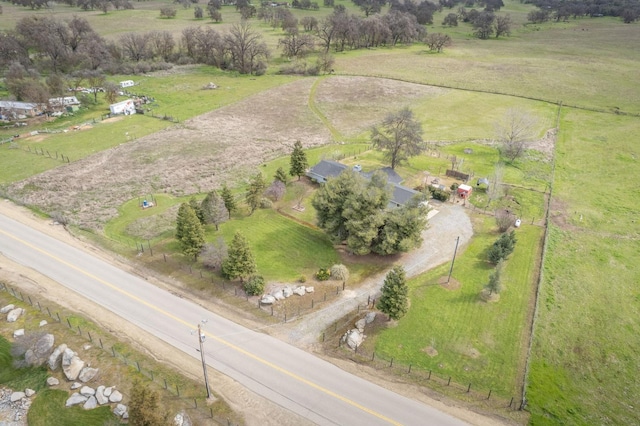 bird's eye view featuring a rural view