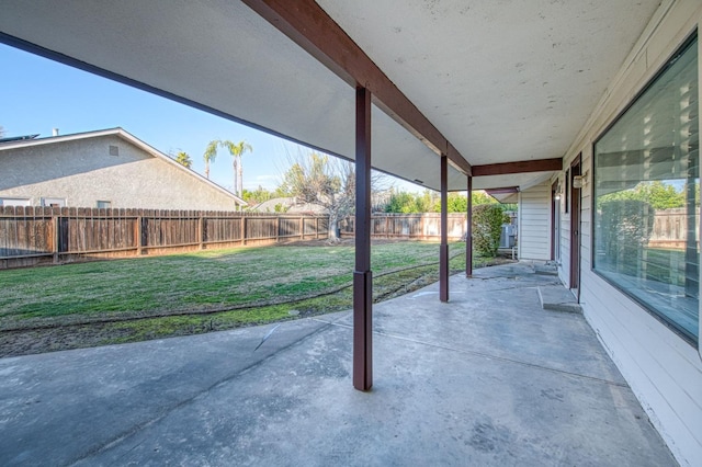 view of patio / terrace featuring a fenced backyard