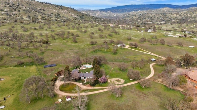 bird's eye view featuring a mountain view