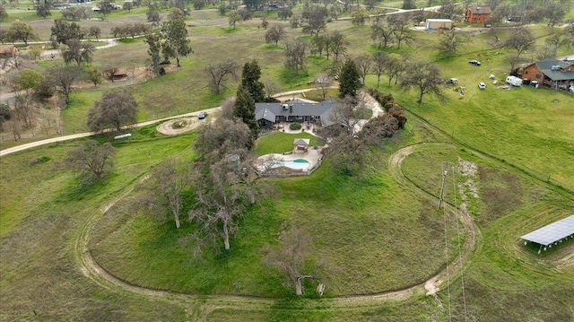 bird's eye view with a rural view