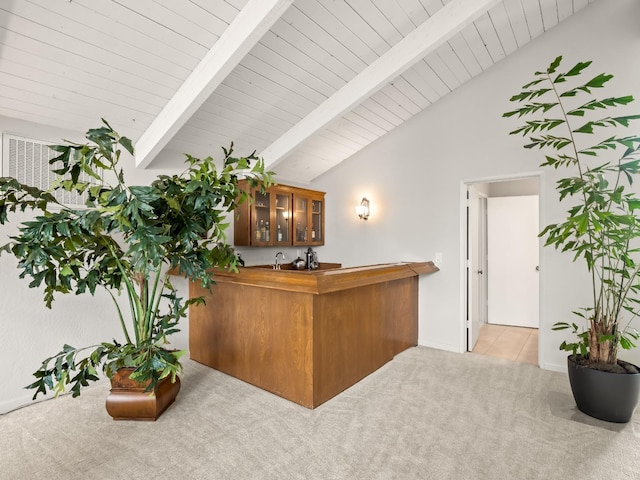 interior space featuring indoor wet bar