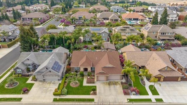 aerial view featuring a residential view