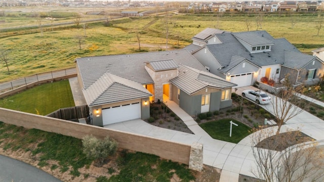 drone / aerial view featuring a rural view