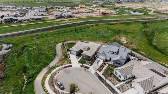 aerial view with a residential view