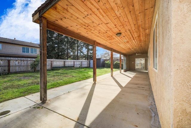 view of patio / terrace featuring a fenced backyard