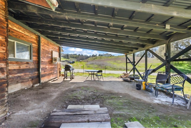 view of patio / terrace featuring a grill