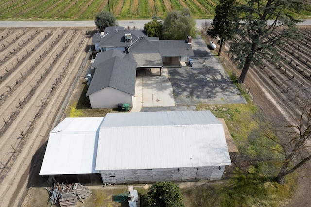 aerial view featuring a rural view